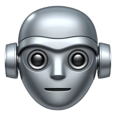robot head inside a speech bubble sticker