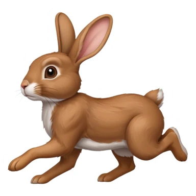 High resolution of a running rabbit sticker