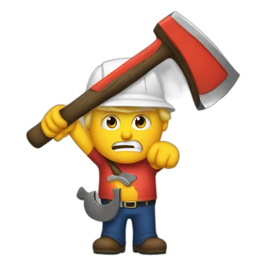 trump hold an axe sticker