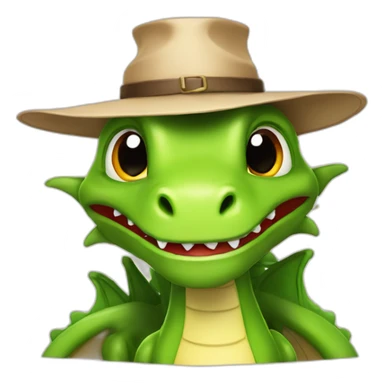 Dragon avec un chapeau sticker