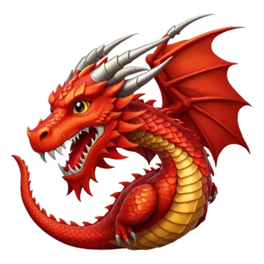 red dragon with long bearded sticker