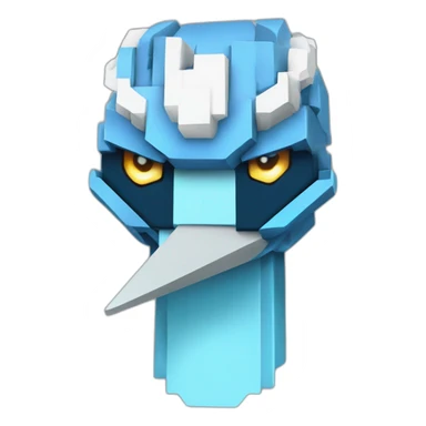 Minecraft Articuno Cyberpunk Head sticker