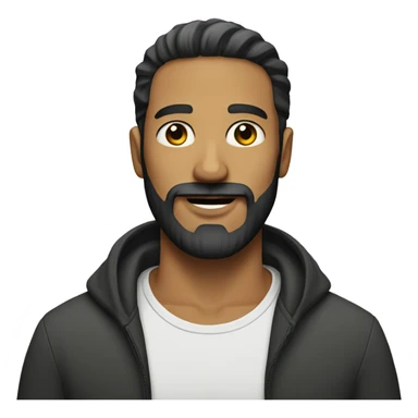 male portrait with beard sticker