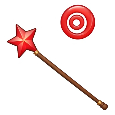 magic wand with red magic wave sticker