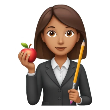 Teacher with Apple Pencil and chalkboard sticker