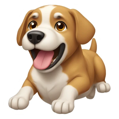 Perro sacando un dedo sticker