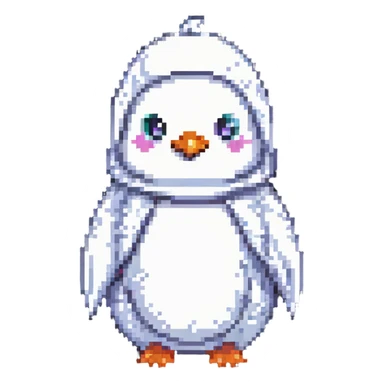 happy cute penguin ghost sticker