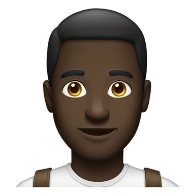 stylish portrait of dark-skinned male sticker