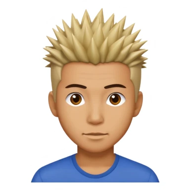 Make it a vietnamese male with spiky hair sticker