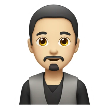 Boy with goatee in Japan sticker