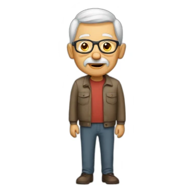 Abuelo con nlña sticker