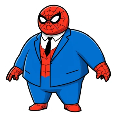 Obese Spider-Man sticker