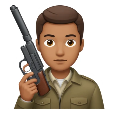 Emoji con arma de hombre sticker