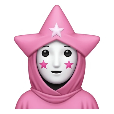 Pink star no face sticker