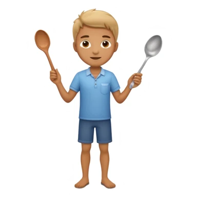 Full body male with a spoon sticker