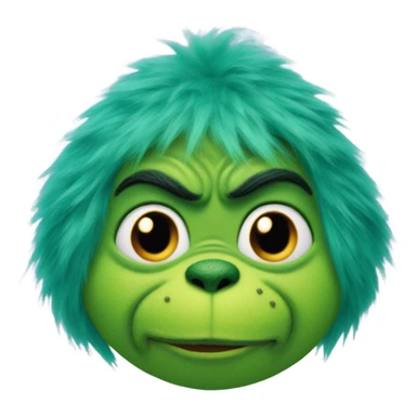 the grinch with teal fur sticker