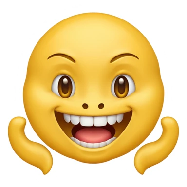 yellow emoji face making a 'grrrr' expression, cartoonish, exaggerated mouth, emoji style sticker