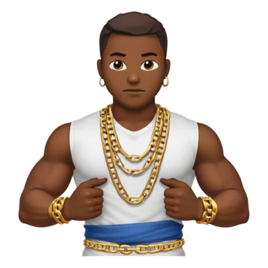 Money showing his waist sticker