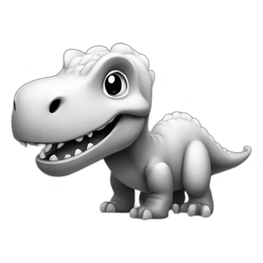 Black and white dino sticker