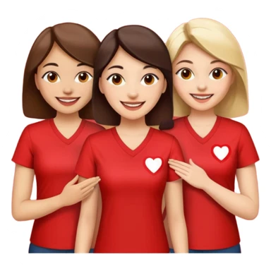 Four women promoting blood donation sticker