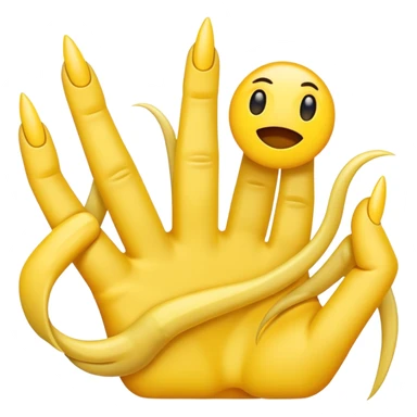 Yellow emoji with nails  sticker