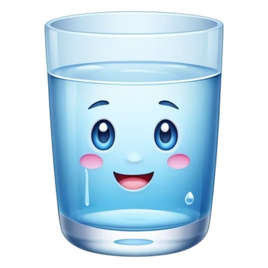 crystal glass of water sticker