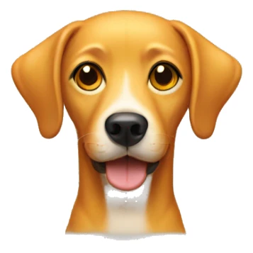 Yellow orange dog with light brown eyes sticker
