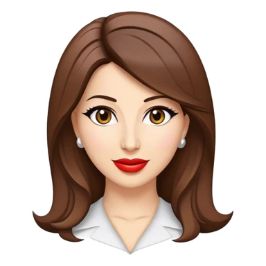 Cinematic Realistic Nancy Ajram Pop Culture Emoji, depicted with a charismatic modern portrayal of the celebrated singer rendered with crisp detail and energetic lighting. sticker