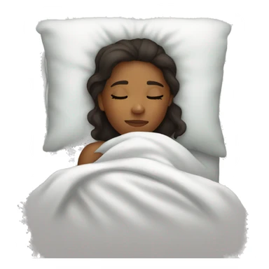 girl sleeping in bed sticker