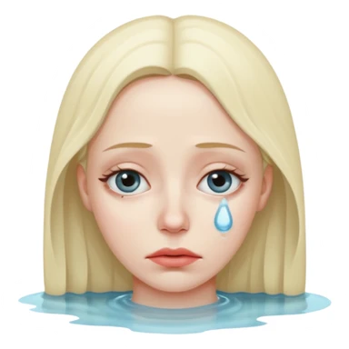 very sick and sad woman sticker