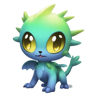 cute cool edgy ethereal magical alien punk Digimon-Fakemon-animal full body sticker