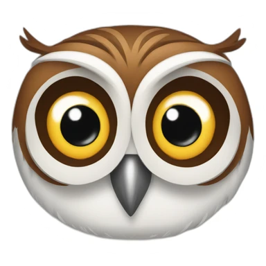 a goofy owl sticker