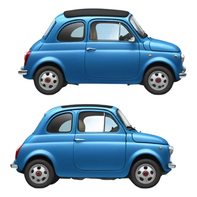 blue fiat 500 sticker
