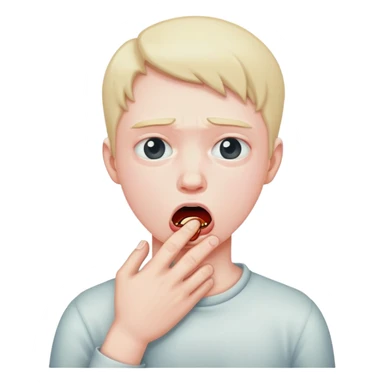 person chocking themself sticker