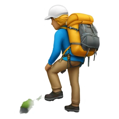 escalando una montaña sticker