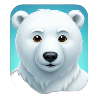 polar bear is doing research sticker
