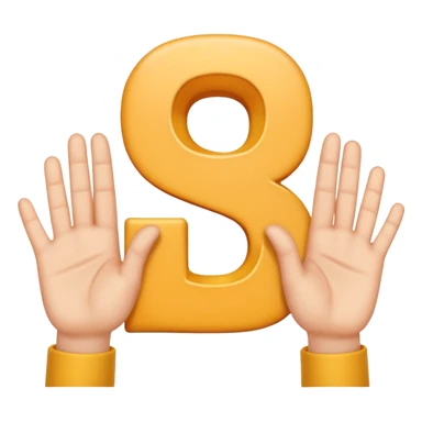 Make the letter S with emoji hands sticker
