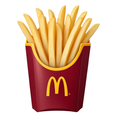 Burgundy mcdonalds french fries sticker