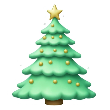 Pastel green Christmas tree sticker