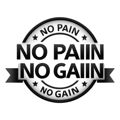 No pain no gain sticker