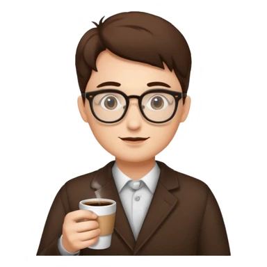 coffe and glasses sticker