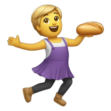 une baguette qui danse sticker