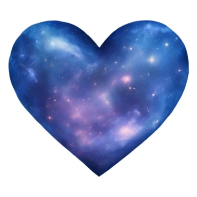 Blue galaxy heart sticker