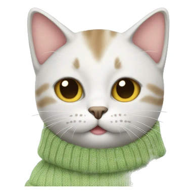 Cat with a sweater on sticker