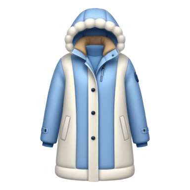 a white winter coat sticker