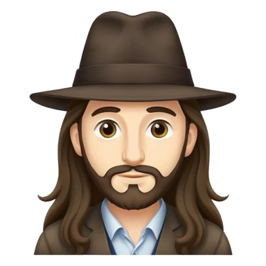 Jewish man with hat, and hair in the side like a rabin sticker