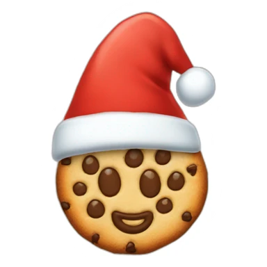 cookie santa claus hat sticker