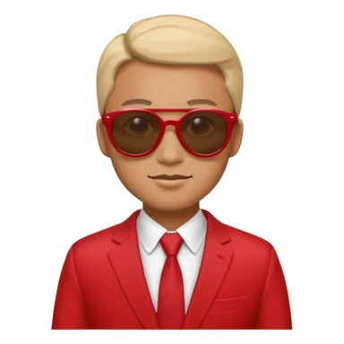the weekend in red suit and sunglasses sticker