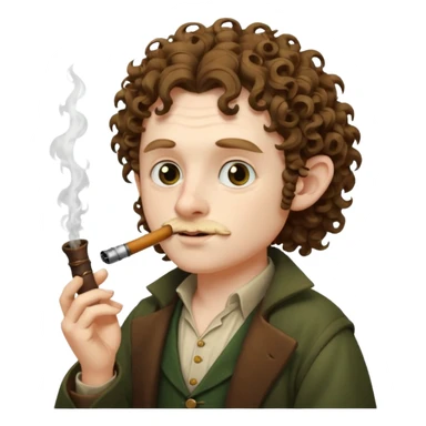 Hobbit smoking sticker