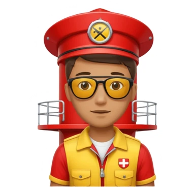 Lifeguard at watch tower sticker